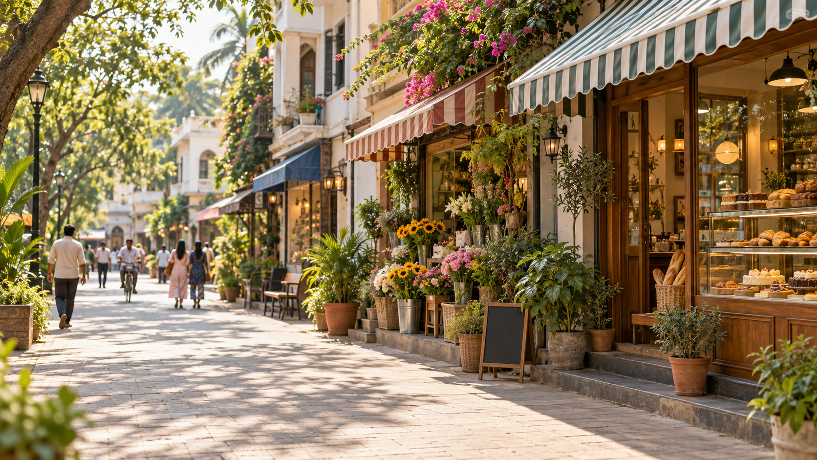 Shops in a local neighbourhood market